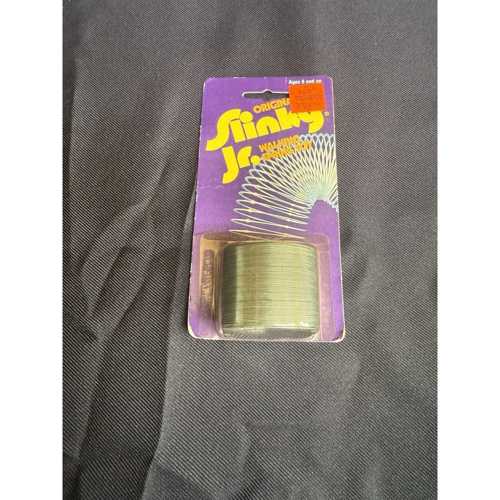 Vintage Slinky Jr Walking Spring Toy Original Metal Coil New Sealed 071547012603